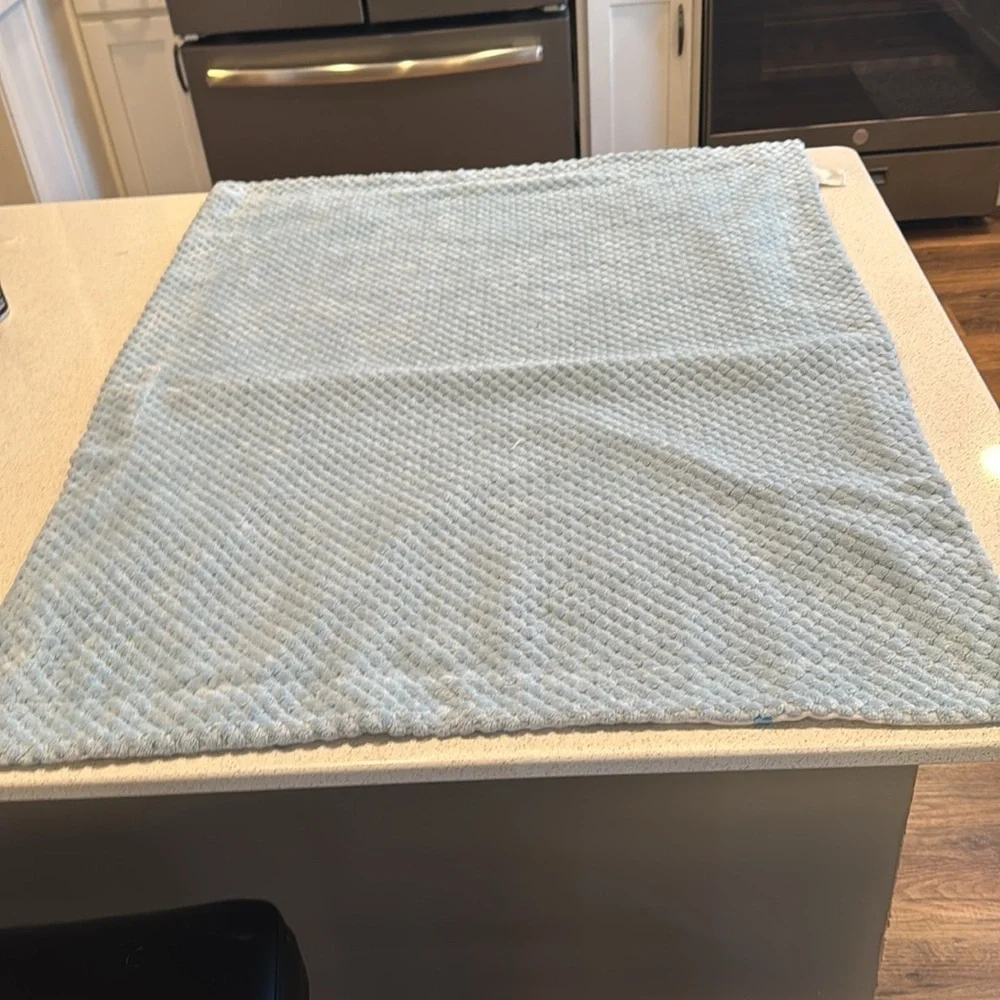 S.L. Home Fashions Giraffe Baby Blanket Blue Gray Chevron Dot